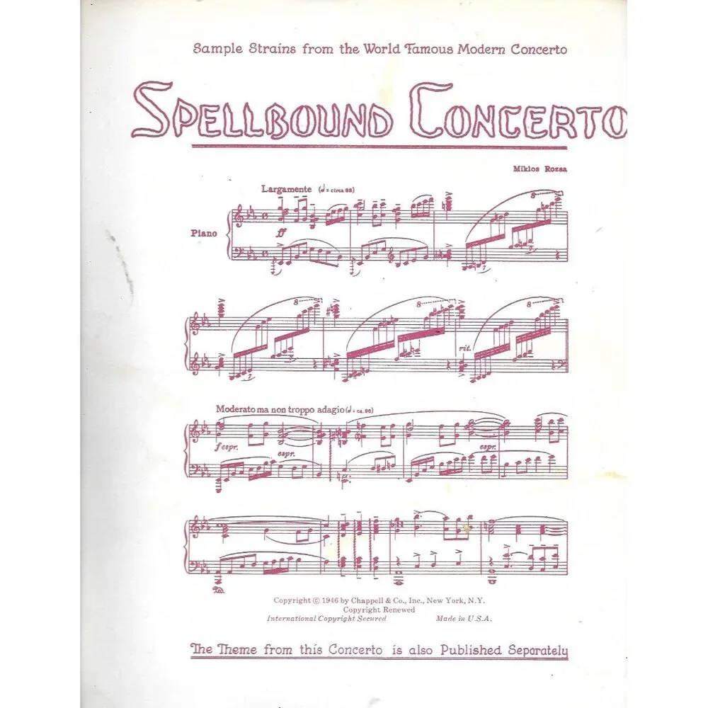 Warsaw Concerto Richard Addinsell 1942 Piano Solo Sheet Music Chappell - Picture 2 of 4